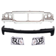 4-Piece Kit Header Panel, Includes (1) Bumper Cover, (1) Header Panel and (2) Headlight