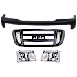 2010 Ford Ranger - 4-Piece Kit Grille, Textured Gray Shell with Black Insert,  Includes (1) Bumper Cover, (1) Grille Assembly, and (2) Headlight