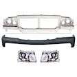 4-Piece Kit Header Panel, Includes (1) Bumper Cover, (2) Headlight and (1) Header Panel