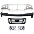 5-Piece Kit Header Panel, Includes (1) Bumper Cover, (1) Grille Assembly, (2) Headlight and (1) Header Panel
