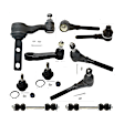 10-Piece Kit Front Suspension Kit, Includes (2) Ball Joint, (1) Idler Arm, (1) Pitman Arm, (2) Sway Bar Link, and (4) Tie Rod End
