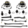 12-Piece Kit Suspension Kit, Includes (4) Ball Joint, (2) Wheel Hub, (4) Tie Rod End and (2) Sway Bar Link