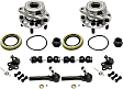 8-Piece Kit Front, Driver and Passenger Side Suspension Kit, Includes (2) Tie Rod End, (2) Sway Bar Link, (2) Ball Joint and (2) Wheel Hub