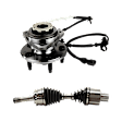 2-Piece Kit Front Passenger Side Axle Assembly - New 2-Piece Kit 4WD, Includes (1) Axle Assembly and (1) Wheel Hub