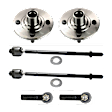 2-Wheel Set Front, Driver and Passenger Side Wheel Hub,, 1.9L, 4Cyl, Includes (4) Tie Rod End and (2) Wheel Hub