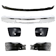 2012 Chevrolet Silverado 1500 LTZ - 6-Piece Kit Front Bumper, Chrome, Includes (1) Bumper, (4) Bumper End, and (1) Valance