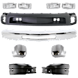 6-Piece Kit, Front Bumper, Chrome, Includes (1) Bumper, (4) Bumper End, and (1) Valance