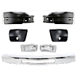 6-Piece Kit Front Bumper Chrome, Includes (1) Fog Light, (1) Bumper and (4) Bumper End