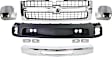 2008 Chevrolet Silverado 2500 HD LT - 7-Piece Kit Grille, Chrome Shell with Textured Black Insert,  Includes (1) Bumper, (2) Bumper End, (2) Fog Light, (1) Grille Assembly, and (1) Valance
