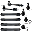 10-Piece Kit Front Suspension Kit, Includes (4) Ball Joint, (4) Control Arm and (2) Sway Bar Link