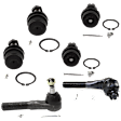 6-Piece Kit Front, Driver and Passenger Side Suspension Kit, Includes (4) Ball Joint and (2) Tie Rod End