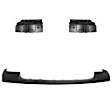 3-Piece Kit, Front, Driver and Passenger Side Primed Bumper Cover, Includes (1) Bumper Cover and (2) Bumper Retainer