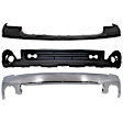 3-Piece Kit, Front, Driver and Passenger Side Bumper, Chrome, Includes (1) Bumper, (1) Bumper Cover, and (1) Valance