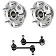 4-Piece Kit Suspension Kit Includes (4) Sway Bar Link and (2) Wheel Hub