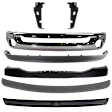 7-Piece Kit, Front Bumper, Chrome, Includes (1) Bumper, (2) Bumper Bracket, (1) Bumper Cover, (2) Bumper Trim, and (1) Valance