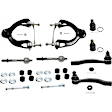 10-Piece Kit Front, Driver and Passenger Side, Upper Control Arms, Includes (2) Ball Joint, (2) Control Arm, (2) Sway Bar Link, and (4) Tie Rod End