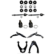 10-Piece Kit Front, Driver and Passenger Side Suspension Kit, Includes (2) Ball Joint, (4) Control Arm, (2) Strut Mount Bushing, and (2) Tie Rod End