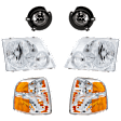 6-Piece Kit Halogen Headlight, Sport Utility, Includes (2) Corner Light, (2) Fog Light, and (2) Headlight