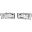 6-Piece Kit Front, Driver and Passenger Side Bumper End, Chrome, Plastic, Includes (2) Bumper End, (2) Fog Light, and (2) Valance