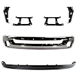 6-Piece Kit Front Bumper, Chrome, Includes (1) Bumper, (4) Bumper Bracket, and (1) Valance