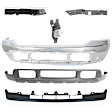 6-Piece Kit, Front Bumper, Chrome, Includes (1) Bumper, (2) Bumper Trim, (1) Fog Light, and (2) Valance