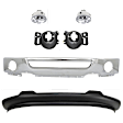 6-Piece Kit, Front Bumper, Chrome, Includes (1) Bumper, (2) Fog Light, (2) Fog Light Bracket, and (1) Valance