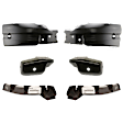 6-Piece Kit Front, Driver and Passenger Side Bumper End, Painted Black, Steel, Includes (4) Bumper Bracket and (2) Bumper End