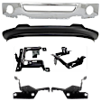 6-Piece Kit, Front Bumper, Chrome, Includes (1) Bumper, (4) Bumper Bracket, and (1) Valance