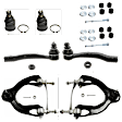 8-Piece Kit Front, Driver and Passenger Side, Upper Control Arms, Includes (2) Ball Joint, (2) Control Arm, (2) Sway Bar Link, and (2) Tie Rod End
