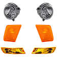6-Piece Kit Halogen Headlight, Includes (2) Headlight, (2) Side Marker, and (2) Turn Signal Light