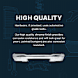 5-Piece Kit Front Bumper, Chrome, Includes (1) Bumper, (1) Bumper Cover, (2) Fog Light, and (1) Valance