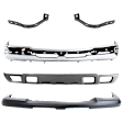 2003 Chevrolet Avalanche 1500 WBH - 5-Piece Kit Front Bumper, For Models Without Body Cladding, Chrome, Includes (1) Bumper, (2) Bumper Bracket, (1) Bumper Cover, and (1) Valance