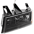 2007 Chevrolet Colorado - 5-Piece Kit Driver and Passenger Side Halogen Headlight, With bulb(s), For Models Without Performance Xtreme Package, OE Replacement,  Includes (2) Corner Light, (1) Grille Assembly, and (2) Headlight