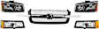 5-Piece Kit Grille Textured Gray, Includes (1) Grille Assembly, (2) Headlight, and (2) Turn Signal Light