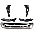 2004 Dodge Ram 1500 - 5-Piece Kit Front Bumper, Chrome, Includes (1) Bumper and (4) Bumper Bracket