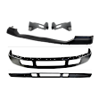 2007 Ford F-350 Super Duty - 5-Piece Kit Front Bumper, For Models Without Fender Flare Holes, Painted Black, Includes (1) Bumper, (2) Bumper Bracket, (1) Bumper Cover, and (1) Valance