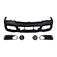 5-Piece Kit Front Primed Bumper Cover, Includes (1) Bumper Cover, (2) Fog Light, and (2) Fog Light Trim