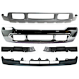 2001-2004 Ford F-350 Super Duty - 5-Piece Kit, Bumper, Chrome, Includes (1) Bumper, (2) Bumper Trim, and (2) Valance