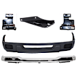 2005 Ford Ranger - 5-Piece Kit Front Bumper, 4WD, Chrome, Standard Cab Pickup, Includes (1) Bumper, (3) Bumper Bracket, and (1) Valance