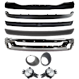 9-Piece Kit, Front Bumper, Chrome, Includes (1) Bumper, (1) Bumper Cover, (2) Bumper Trim, (2) Fog Light, (2) Fog Light Trim, and (1) Valance