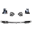 2001 Ford Ranger - 5-Piece Kit Front Bumper, 4WD, Chrome, Includes (1) Bumper, (2) Bumper Bracket, and (2) Fog Light