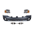 5-Piece Kit Halogen Headlight, Includes (1) Bumper Cover, (2) Corner Light, and (2) Headlight