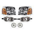 6-Piece Kit Halogen Headlight, Includes (2) Corner Light, (2) Headlight, and (2) Fog Light