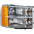 2007 GMC Sierra 1500 - 6-Piece Kit Driver and Passenger Side Halogen Headlight, With bulb(s), New Body Style, OE Replacement,  Includes (1) Fog Light, (2) Headligh, and (2) Tail Light