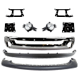 9-Piece Kit, Front Bumper, Chrome, Includes (1) Bumper, (4) Bumper Bracket, (2) Fog Light, and (2) Valance