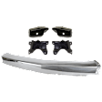 5-Piece Kit Front Bumper, Chrome, Includes (1) Bumper and (4) Bumper Bracket