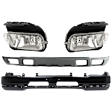 4-Piece Kit Front Bumper, Paint to Match, Includes (1) Bumper, (2) Fog Light, and (1) Valance