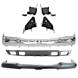 4-Piece Kit Front Bumper Chrome, Includes (1) Bumper, (1) Bumper Bracket, (1) Bumper Cover and (1) Valance