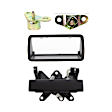 4-Piece Kit Tailgate Handle, Textured Black, Plastic, Without Camera Hole, Without Key Hole, Includes (2) Tailgate Handle and (2) Tailgate Hinge