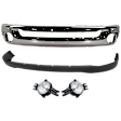 4-Piece Kit Front Bumper, Chrome, Includes (1) Bumper, (1) Bumper Cover, and (2) Fog Light